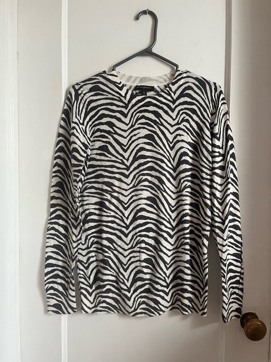 GAP Sweaters - Banana Republic Zebra-Print Crewneck Sweater